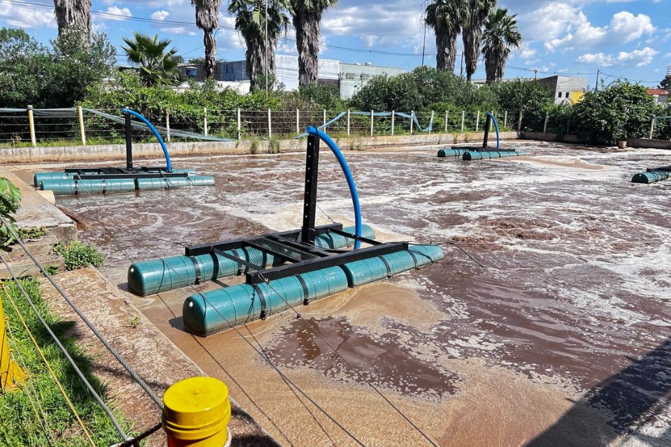 lagoa de efluentes com mau cheiro